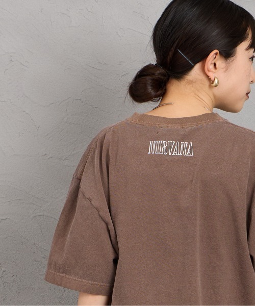 GOOD ROCK SPEED（グッドロックスピード）の「[GOOD ROCK SPEED/グッドロックスピード] 別注 NIRVANA ロックプリントTシャツ（Tシャツ/カットソー・レディース・ブラウン・M/L/XL）」の2枚目の写真