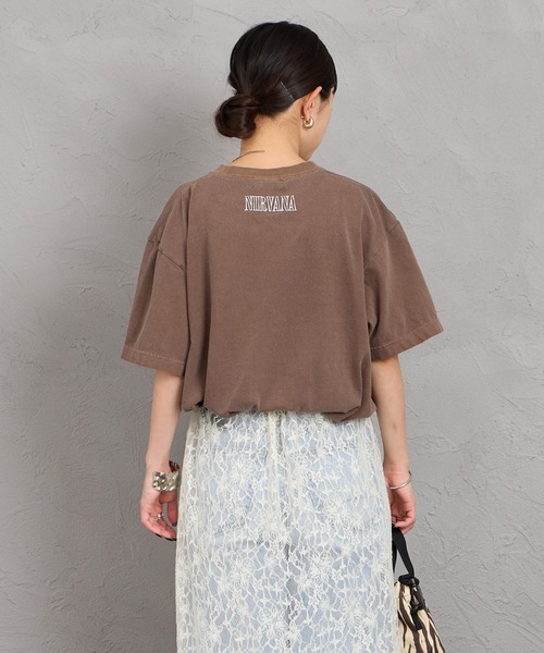 GOOD ROCK SPEED（グッドロックスピード）の「[GOOD ROCK SPEED/グッドロックスピード] 別注 NIRVANA ロックプリントTシャツ（Tシャツ/カットソー・レディース・ブラウン・M/L/XL）」の7枚目の写真