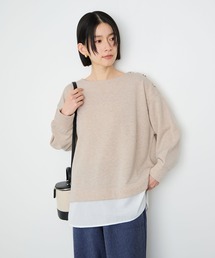 Idnes ラメスウェット レイヤード風 プルオーバー