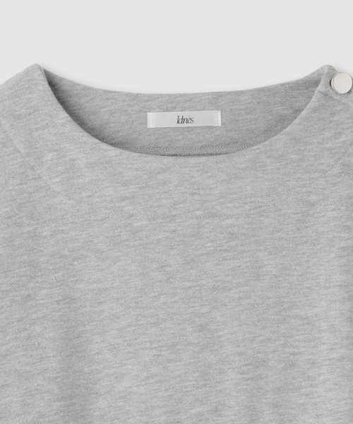 Mac-House(マックハウス)の「Idnes ラメスウェット レイヤード風 プルオーバー(Tシャツ/カットソー・レディース・オートミール/グレー・FREE)」の3枚目の写真