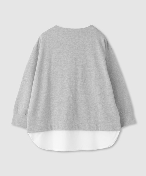 Mac-House(マックハウス)の「Idnes ラメスウェット レイヤード風 プルオーバー(Tシャツ/カットソー・レディース・オートミール/グレー・FREE)」の8枚目の写真