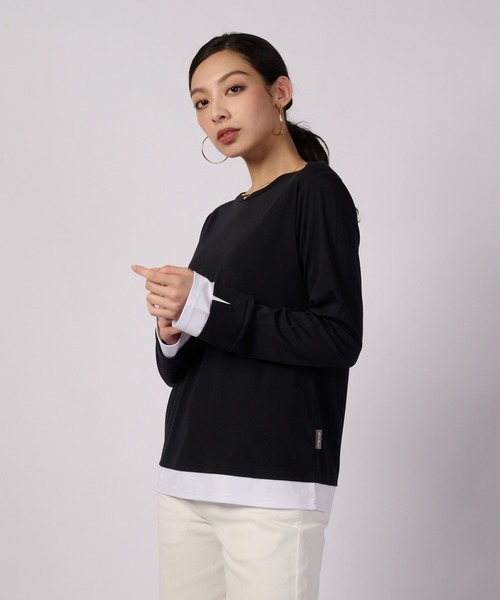 Eddie Bauer(エディーバウアー)の「ヴァーサ エッジ レイヤードTシャツ(Tシャツ/カットソー・レディース・ブルー/ブラック/ホワイト/ピンク・L/XL/S/M)」の2枚目の写真