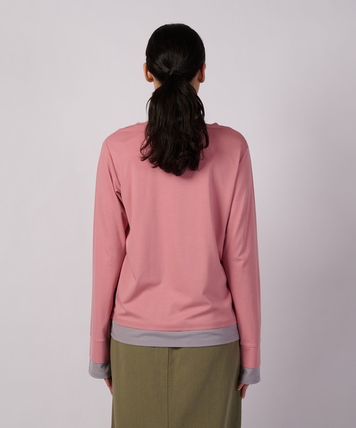 Eddie Bauer(エディーバウアー)の「ヴァーサ エッジ レイヤードTシャツ(Tシャツ/カットソー・レディース・ブルー/ブラック/ホワイト/ピンク・L/XL/S/M)」の13枚目の写真