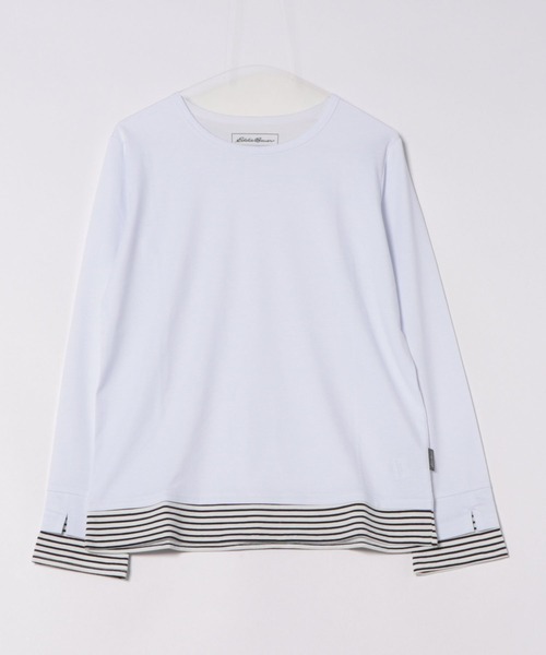 Eddie Bauer(エディーバウアー)の「ヴァーサ エッジ レイヤードTシャツ(Tシャツ/カットソー・レディース・ブルー/ブラック/ホワイト/ピンク・L/XL/S/M)」の20枚目の写真