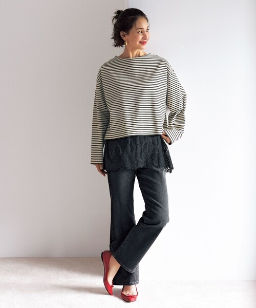UNFILO（アンフィーロ）の「【UNFILO DENIM】フレアデニム（デニムパンツ・レディース・グレー系1/スカイブルー系1・XX-LARGE/X-LARGE）」の21枚目の写真