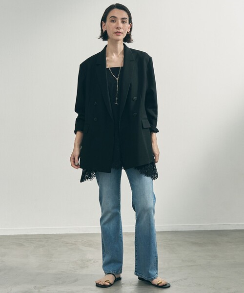 UNFILO（アンフィーロ）の「【UNFILO DENIM】フレアデニム（デニムパンツ・レディース・グレー系1/スカイブルー系1・XX-LARGE/X-LARGE）」の4枚目の写真