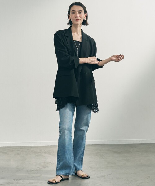 UNFILO（アンフィーロ）の「【UNFILO DENIM】フレアデニム（デニムパンツ・レディース・グレー系1/スカイブルー系1・XX-LARGE/X-LARGE）」の5枚目の写真