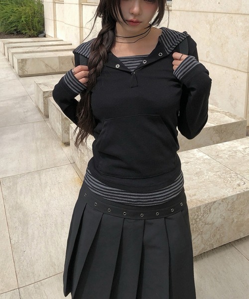 HALEY PESCA(ヘーリーペスカ)の「HALEY PESCA/スカートレイヤードパンツ(その他パンツ・レディース・ブラウン/グレー/ブラック・FREE)」の9枚目の写真