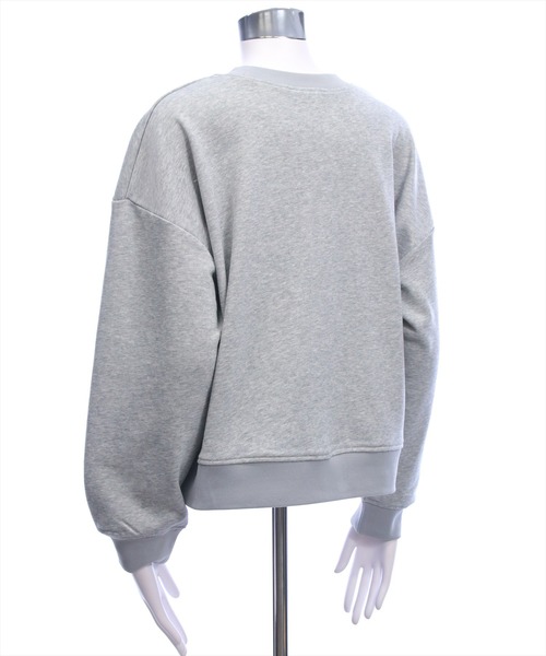 clear（クリア）の「フラワープリントロゴ刺繍スウェット[カジュアル 着回し抜群 大人 ガーリー]≪新作≫（スウェット・レディース・グレー/オフホワイト・F）」の16枚目の写真