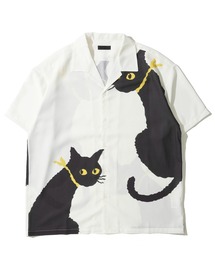 ADPOSION | BIG CAT PRINT SHIRT / ビックキャット プリント オープンカラーシャツ(シャツ/ブラウス)