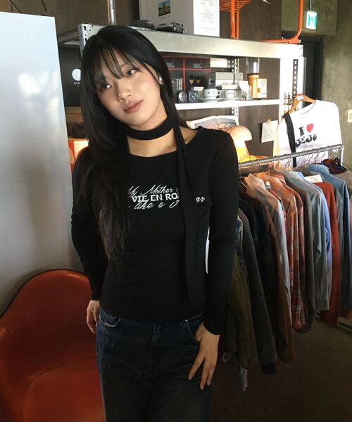 HAVISM(ヘビズム)の「LVER BOAT NECK L/S TEE(BLACK)(Tシャツ/カットソー・レディース・その他・ONE SIZE)」の6枚目の写真