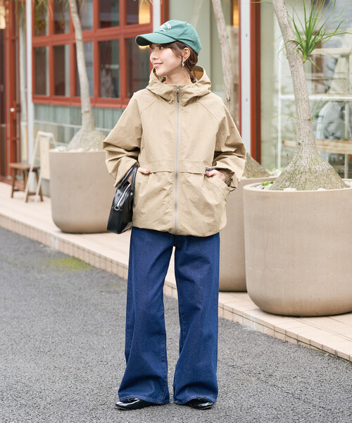 FREAK'S STORE（フリークスストア）の「限定展開　FREAK'S STORE OUTDOORS 撥水 花粉 防止 マウンテンパーカー (パッカブル)（マウンテンパーカー・レディース・オリーブ/ブラック/ブルー/ベージュ・ﾌﾘ-）」の5枚目の写真