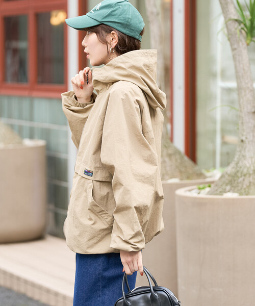 FREAK'S STORE（フリークスストア）の「限定展開　FREAK'S STORE OUTDOORS 撥水 花粉 防止 マウンテンパーカー (パッカブル)（マウンテンパーカー・レディース・オリーブ/ブラック/ブルー/ベージュ・ﾌﾘ-）」の8枚目の写真