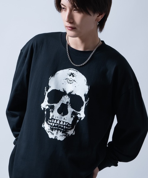 SIDEWAY STANCE(サイドウェイスタンス)の「【SIDEWAY STANCE】プリント 長袖 Tシャツ(Tシャツ/カットソー・メンズ・ブラック/ホワイト系/ホワイト系1/ホワイト/ブラック系1/ブラック系・SMALL/MEDIUM/LARGE/X-LARGE)」の5枚目の写真