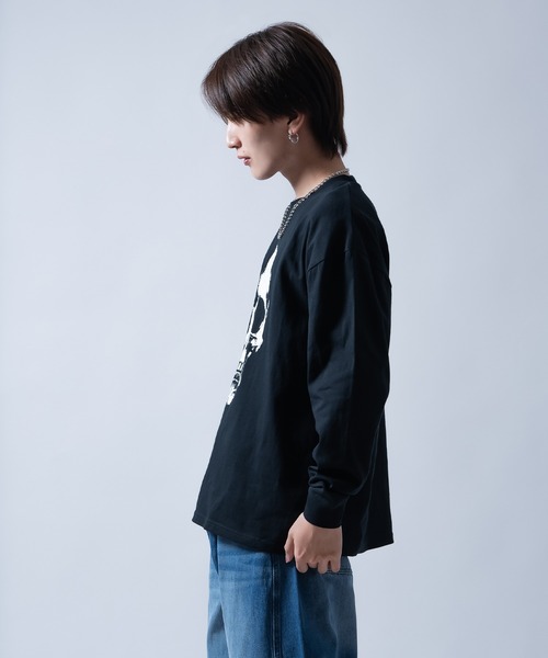 SIDEWAY STANCE(サイドウェイスタンス)の「【SIDEWAY STANCE】プリント 長袖 Tシャツ(Tシャツ/カットソー・メンズ・ブラック/ホワイト系/ホワイト系1/ホワイト/ブラック系1/ブラック系・SMALL/MEDIUM/LARGE/X-LARGE)」の22枚目の写真