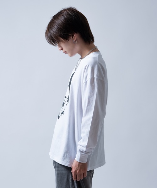 SIDEWAY STANCE(サイドウェイスタンス)の「【SIDEWAY STANCE】プリント 長袖 Tシャツ(Tシャツ/カットソー・メンズ・ブラック/ホワイト系/ホワイト系1/ホワイト/ブラック系1/ブラック系・SMALL/MEDIUM/LARGE/X-LARGE)」の17枚目の写真