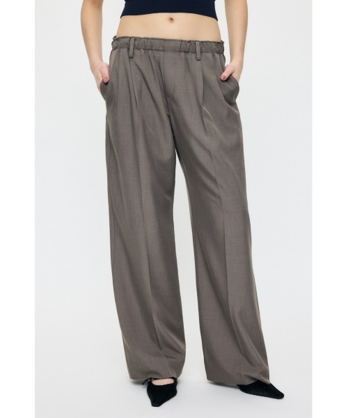 MOUSSY（マウジー）の「【26年SS新作】EASY WAIST STRAIGHT トラウザーズ（スラックス・レディース・グレー系その他/ネイビー/ブラウン・1/2）」の2枚目の写真