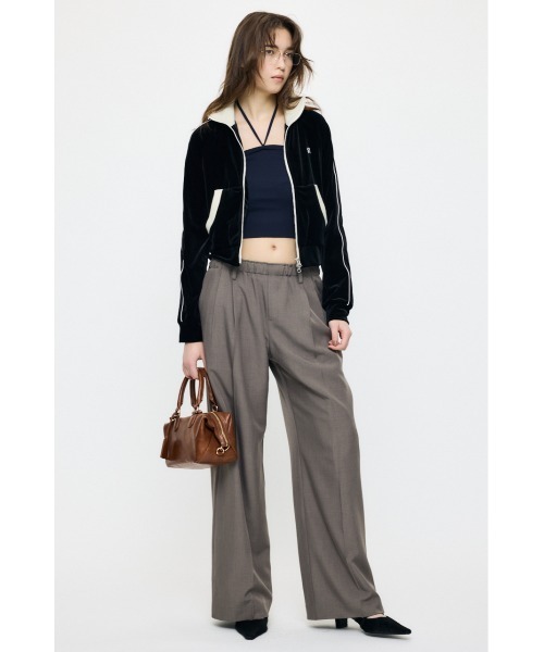 MOUSSY（マウジー）の「【26年SS新作】EASY WAIST STRAIGHT トラウザーズ（スラックス・レディース・グレー系その他/ネイビー/ブラウン・1/2）」の5枚目の写真