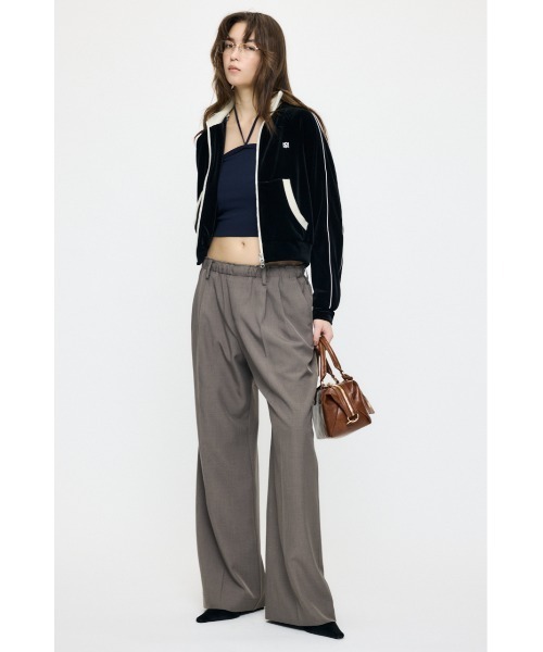 MOUSSY（マウジー）の「【26年SS新作】EASY WAIST STRAIGHT トラウザーズ（スラックス・レディース・グレー系その他/ネイビー/ブラウン・1/2）」の6枚目の写真