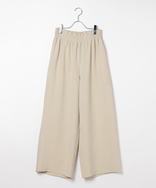 LEPSIM（レプシィム）の「《リネンライクドライシリーズ》ギャザーワイドパンツ　638911（その他パンツ・レディース・ライトベージュ/チャコールグレー/カーキブラウン/テラコッタ/ダークブラウン/ブラック・FREE）」の6枚目の写真