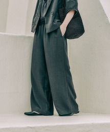 LEPSIM | 《リネンライクドライシリーズ》ギャザーワイドパンツ　638911(その他パンツ)