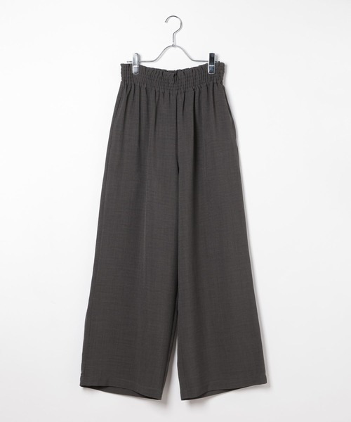 LEPSIM（レプシィム）の「《リネンライクドライシリーズ》ギャザーワイドパンツ　638911（その他パンツ・レディース・ライトベージュ/チャコールグレー/カーキブラウン/テラコッタ/ダークブラウン/ブラック・FREE）」の3枚目の写真