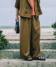 LEPSIM | 《リネンライクドライシリーズ》ギャザーワイドパンツ 638911(その他パンツ)