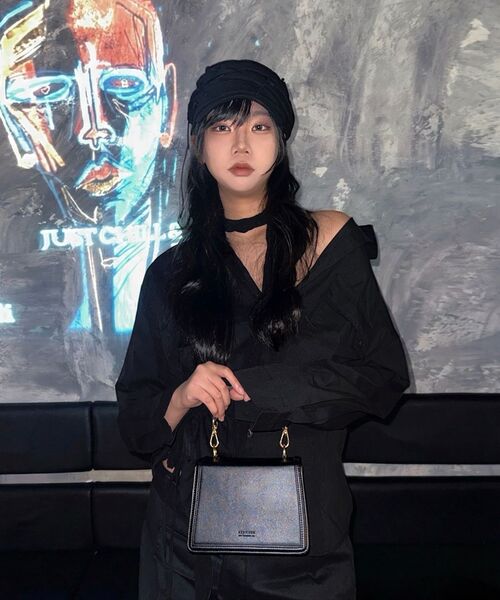 THE GREEN LAB（ザグリーンラボ）の「サイドシャーリングオーバーサイズシャツ[ブラック]（シャツ/ブラウス・レディース・その他・FREE）」の5枚目の写真