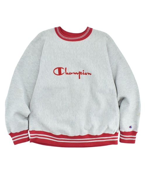 LABORATORY R（ラボラトリーアール）の「【USED】90’s Champion ロゴ刺繍 リバースウィーブ スウェット USA製（スウェット・メンズ・グレー・LARGE）」の2枚目の写真