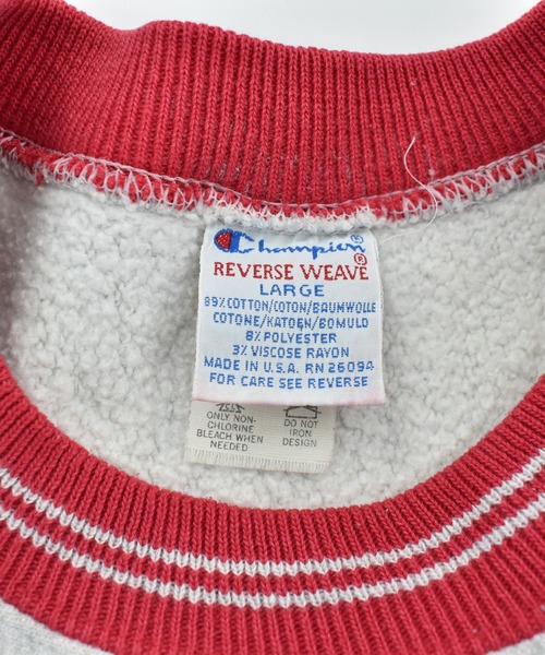 LABORATORY R（ラボラトリーアール）の「【USED】90’s Champion ロゴ刺繍 リバースウィーブ スウェット USA製（スウェット・メンズ・グレー・LARGE）」の3枚目の写真