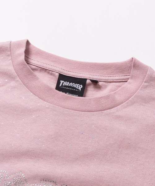 THRASHER(スラッシャー)の「【at】〔THRASHER/スラッシャー〕ラメ総柄 ラインストーンロゴ 半袖Tシャツ シュート丈展開有り(Tシャツ/カットソー・メンズ・ブラック/ホワイト/ピンク・FREE/MEDIUM/LARGE)」の20枚目の写真