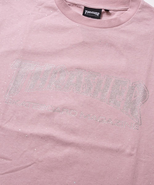 THRASHER(スラッシャー)の「【at】〔THRASHER/スラッシャー〕ラメ総柄 ラインストーンロゴ 半袖Tシャツ シュート丈展開有り(Tシャツ/カットソー・メンズ・ブラック/ホワイト/ピンク・FREE/MEDIUM/LARGE)」の21枚目の写真