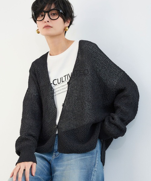 BARNYARDSTORM(バンヤードストーム)の「BARNYARDSTORM / ペーパーリラックスカーディガン【『ネルソンさん』YouTubeご紹介アイテム】(カーディガン/ボレロ・レディース・ベージュ/モカ/ホワイト/ブラック/レモンイエロー・FREE)」の3枚目の写真