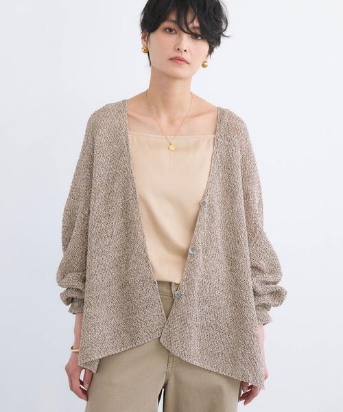 BARNYARDSTORM(バンヤードストーム)の「BARNYARDSTORM / ペーパーリラックスカーディガン【『ネルソンさん』YouTubeご紹介アイテム】(カーディガン/ボレロ・レディース・ベージュ/モカ/ホワイト/ブラック/レモンイエロー・FREE)」の10枚目の写真