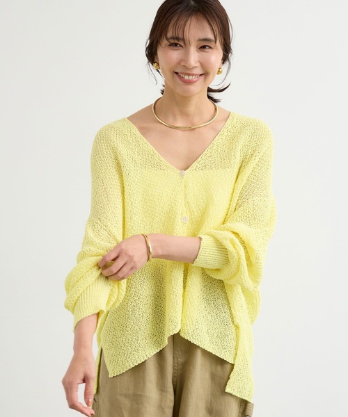 BARNYARDSTORM(バンヤードストーム)の「BARNYARDSTORM / ペーパーリラックスカーディガン【『ネルソンさん』YouTubeご紹介アイテム】(カーディガン/ボレロ・レディース・ベージュ/モカ/ホワイト/ブラック/レモンイエロー・FREE)」の15枚目の写真