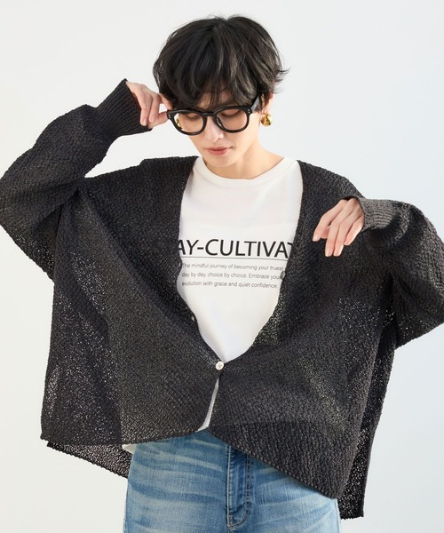 BARNYARDSTORM(バンヤードストーム)の「BARNYARDSTORM / ペーパーリラックスカーディガン【『ネルソンさん』YouTubeご紹介アイテム】(カーディガン/ボレロ・レディース・ベージュ/モカ/ホワイト/ブラック/レモンイエロー・FREE)」の21枚目の写真