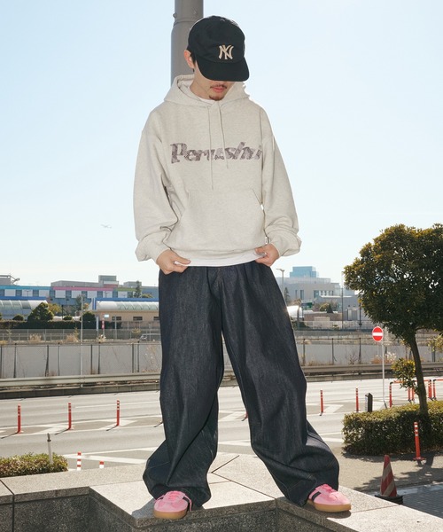 Perushu（ペルーシュ）の「Perushu embroidered logo sweat foodi／Perushu 刺繍ロゴスウェットフーディ（パーカー・メンズ・ボルドー/オートミール/ネイビー/ブラック・MEDIUM/LARGE）」の17枚目の写真