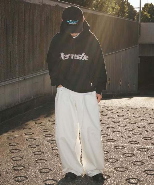Perushu（ペルーシュ）の「Perushu embroidered logo sweat foodi／Perushu 刺繍ロゴスウェットフーディ（パーカー・メンズ・ボルドー/オートミール/ネイビー/ブラック・MEDIUM/LARGE）」の7枚目の写真