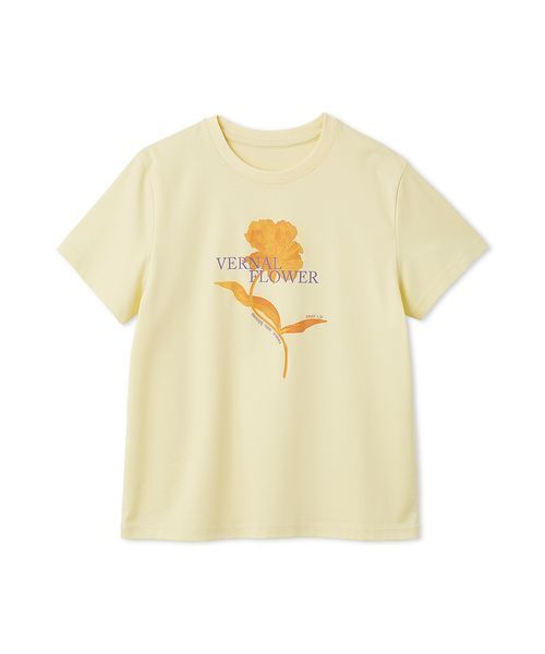 FRAY I.D(フレイアイディー)の「コンパクトフラワープリントTシャツ(Tシャツ/カットソー・レディース・イエロー/ホワイト/ライトブルー・F)」の3枚目の写真