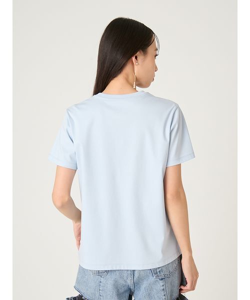 FRAY I.D(フレイアイディー)の「コンパクトフラワープリントTシャツ(Tシャツ/カットソー・レディース・イエロー/ホワイト/ライトブルー・F)」の6枚目の写真