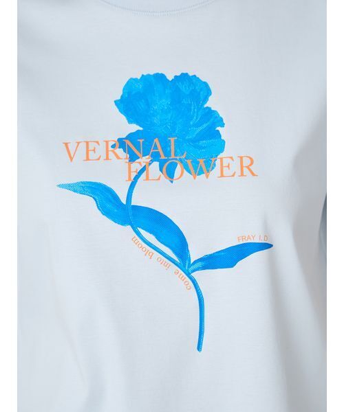 FRAY I.D(フレイアイディー)の「コンパクトフラワープリントTシャツ(Tシャツ/カットソー・レディース・イエロー/ホワイト/ライトブルー・F)」の12枚目の写真