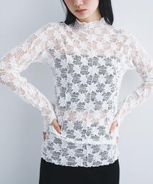 CODE A | floral lace highneck tops(Tシャツ/カットソー)