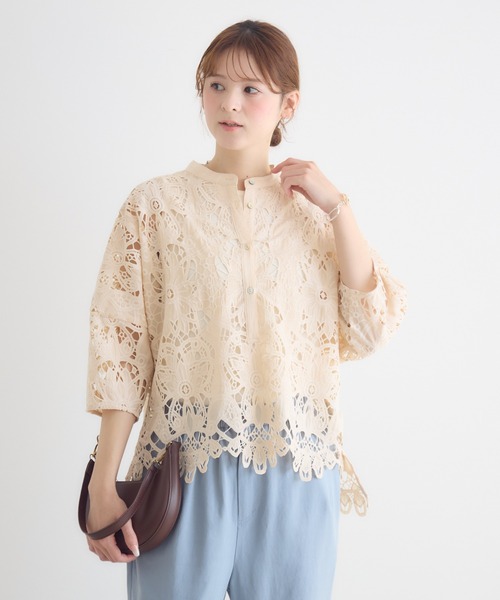 KATHARINE ROSS(キャサリンロス)の「【KATHARINE ROSS】マーガレット刺繍ドルマンブラウス(シャツ/ブラウス・レディース・ホワイト/ベージュ・FREE)」の11枚目の写真