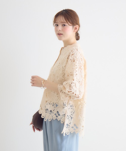 KATHARINE ROSS(キャサリンロス)の「【KATHARINE ROSS】マーガレット刺繍ドルマンブラウス(シャツ/ブラウス・レディース・ホワイト/ベージュ・FREE)」の13枚目の写真