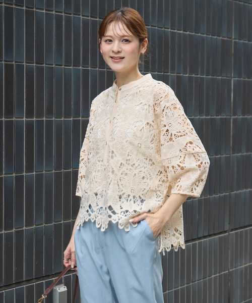 KATHARINE ROSS(キャサリンロス)の「【KATHARINE ROSS】マーガレット刺繍ドルマンブラウス(シャツ/ブラウス・レディース・ホワイト/ベージュ・FREE)」の20枚目の写真