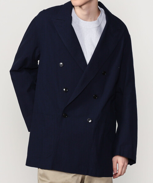 Bshop(ビショップ)の「CHEMISE D'ADAM | 〈別注〉ダブルブレスト シャツジャケット MEN(テーラードジャケット・メンズ・ネイビー・40/42)」の1枚目の写真