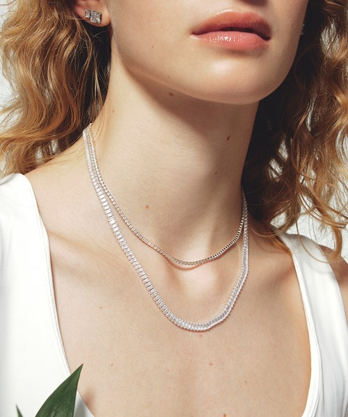 【les bon bon】princess baguette long necklace/プリンセス バゲット ロング ネックレス BOB861