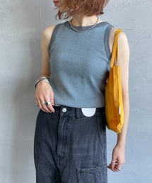 MILLER（ミラー）の「【WEB先行予約】[MILLER ミラー] 別注 配色 パネルリブ 2Pパック ノースリーブTシャツ（タンクトップ）」