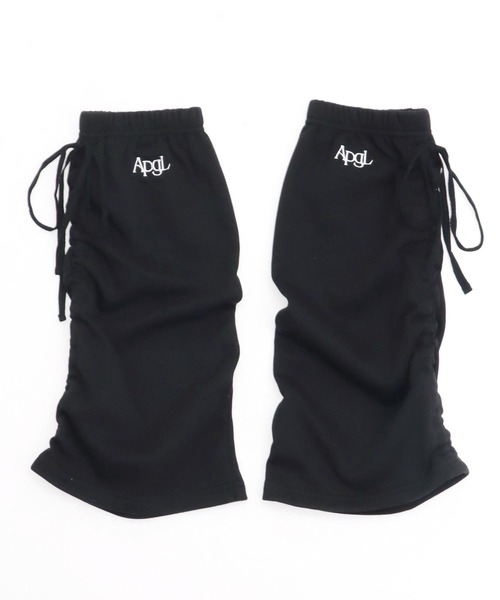 ANAP GiRL(アナップガール)の「サイドシャーリングレッグウォーマー(ソックス/靴下・キッズ・ブラック/ライトグレー・F)」の13枚目の写真