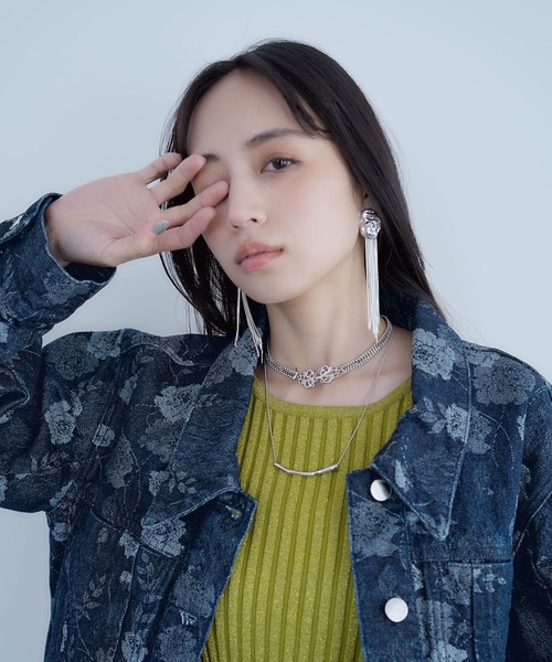 HARE（ハレ）の「チェーンデザインイヤリング(HARE)（イヤリング・レディース・ゴールド/シルバー・FREE）」の3枚目の写真